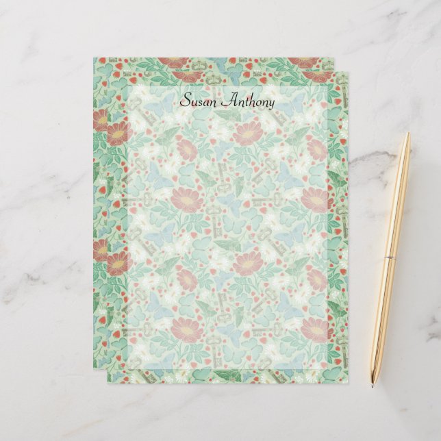 Borboleta Vintage Teclas Velhas Papel Luz Margarid (Frente/Verso In Situ)