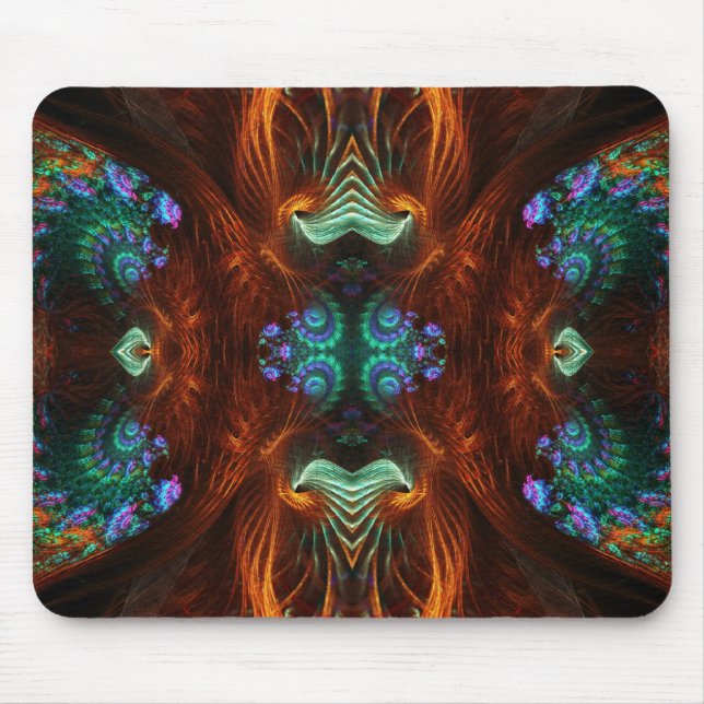 Borboleta visionário Mousepad do Fractal (Frente)