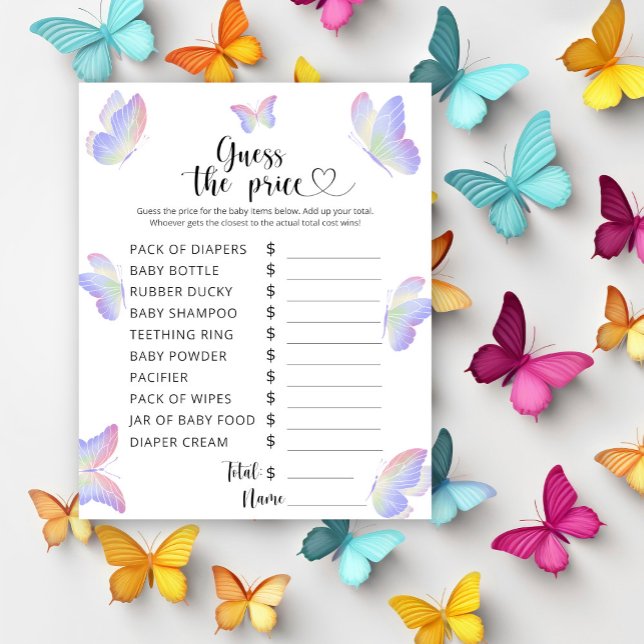Borboletas - Adivinha o preço! Jogo (Criador carregado)