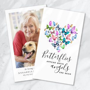 Borboletas aparecem anjos próximos ao cartão memor