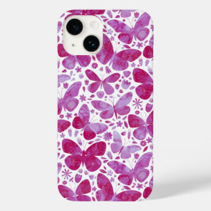 Borboletas Aquarela Magenta Rosa
