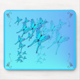 Borboletas azuis Mousepad