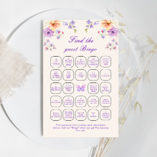 Borboletas bonito Encontram O Jogo De Bingo Convid