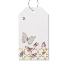 Borboletas bonito Etiquetas de presentes de Páscoa
