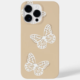 Borboletas brancas capas de iphone cinzenta minima