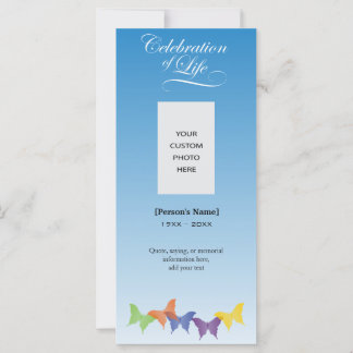 Borboletas Celebração do Life Memorial Card