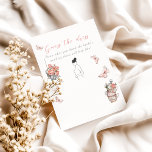 Borboletas Chá Floral Tea Desenhar Jogo Adivinha<br><div class="desc">Elegante Ele me dá borboletas temidas Blush Pink e Cinza Flores selvagens e borboletas e copos Watercolor Floral High Tea Brunch Partido Chá de panela Engraçado Hilarious Desenhar o Cartão de Vestido de Casamento</div>