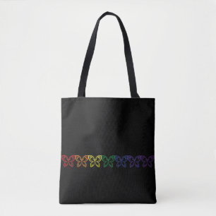 Borboletas de Jewel Outline Tote Bag