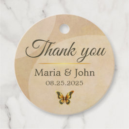 Borboletas de ouro Favorecer Etiquetas