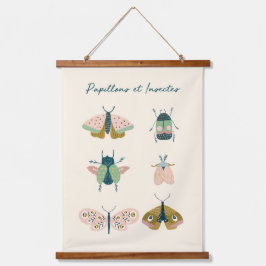Borboletas e besouro do infantário