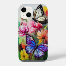 Borboletas e flores