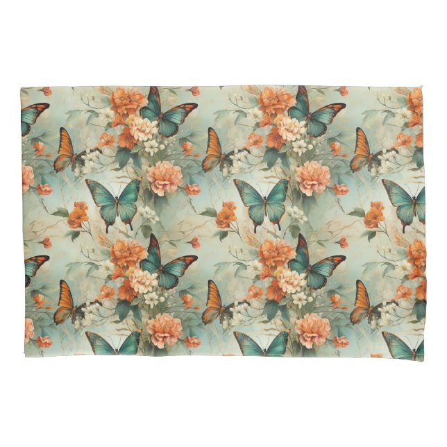 Borboletas e flores coloridas (10) (Frente-Esquerda)