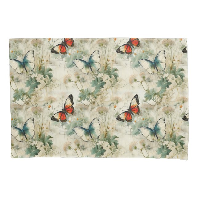 Borboletas e flores coloridas (2) (Frente-Esquerda)