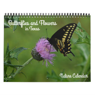 Borboletas e Flores no Calendário Natural do Texas