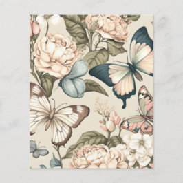 Borboletas e flores pastadas