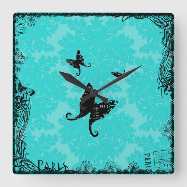 Borboletas e Relógio de Muro de Paris (Frente)