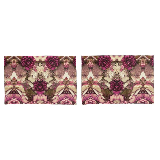 Borboletas E Rosas De Colagem Decorativa (Frente - conjunto)