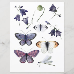 Borboletas em aquarela para recortar e colar