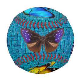 Borboletas em Turquesa Baseball