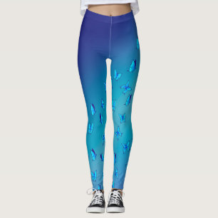 Borboletas Encantadas Leggings Azuis