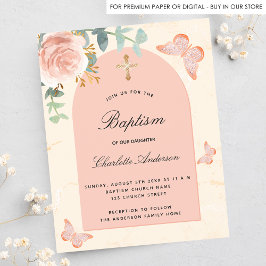 Borboletas florais de rosa eucalipto-batismo orçam