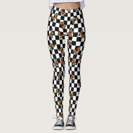 Borboletas Laranja Verificadas Leggings Spandex