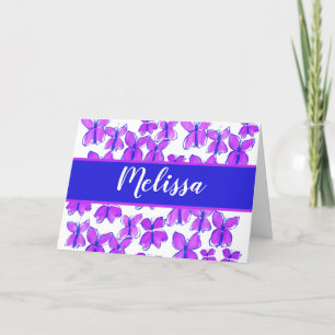 Borboletas personalizadas Cartões de agradeciment