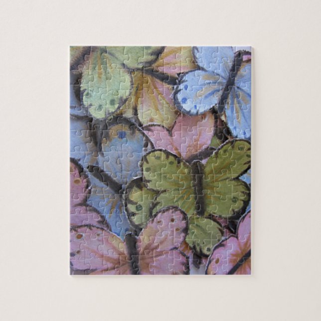 Borboletas Quebra-cabeça com caixa de presentes (Vertical)