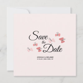 Borboletas Românticas Rosa Save the Dates