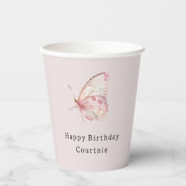 Borboletas rosa bonito Aniversário