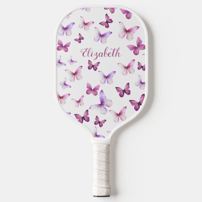 Borboletas Rosa Bonito Nome Personalizado (Front)