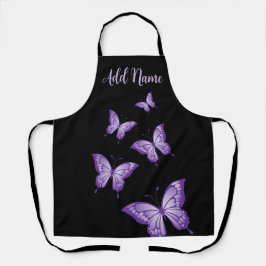 Borboletas roxas em prateleira negra