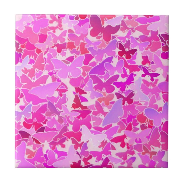 Borboletas, roxo, lavanda, rosa (Frente)