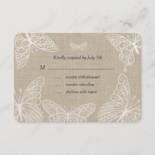 Borboletas RSVP do laço