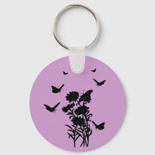 Borboletas Silhouette Chaveiro
