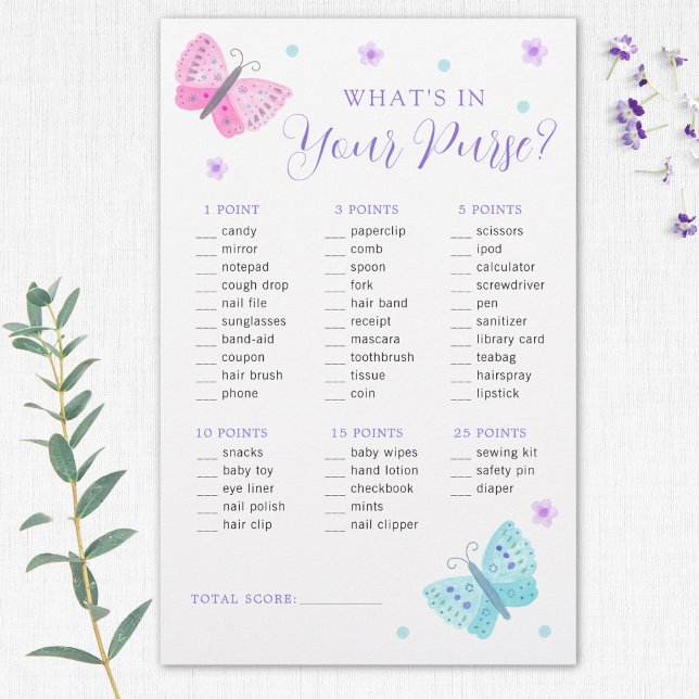 Borboletas Whimsic Jogo de Chá de fraldas (Criador carregado)