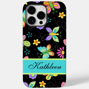 Borboletas Whimsy Black Name Personalizado