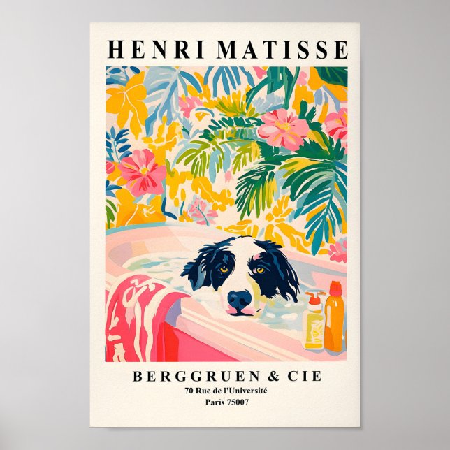 Borda Collie Wall Art, Poster estética, Ba Engraça (Frente)