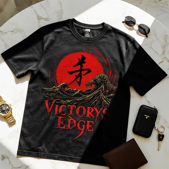 Borda da Vitória - Camiseta Design motivacional (Criador carregado)