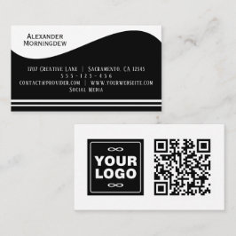 Borda de Etiqueta Plana - Onda preta 1 - logotipo