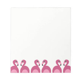 Borda de Flamingos Rosa - Bloco de Notas