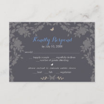 Borda de Flor Romântica | RSVP de Casamento