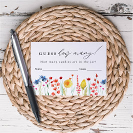 Borda De Flor Selvagem Adivinha Quantos Cartões De