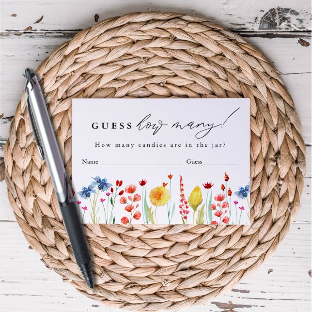 Borda De Flor Selvagem Adivinha Quantos Cartões De (Criador carregado)