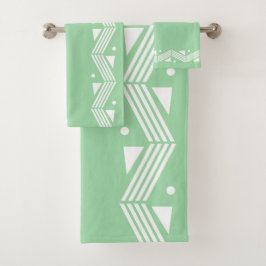 Borda deco no conjunto de toalhas de banho &branco