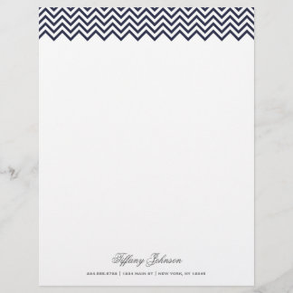 Borda do marinho Blue Modern Chevron