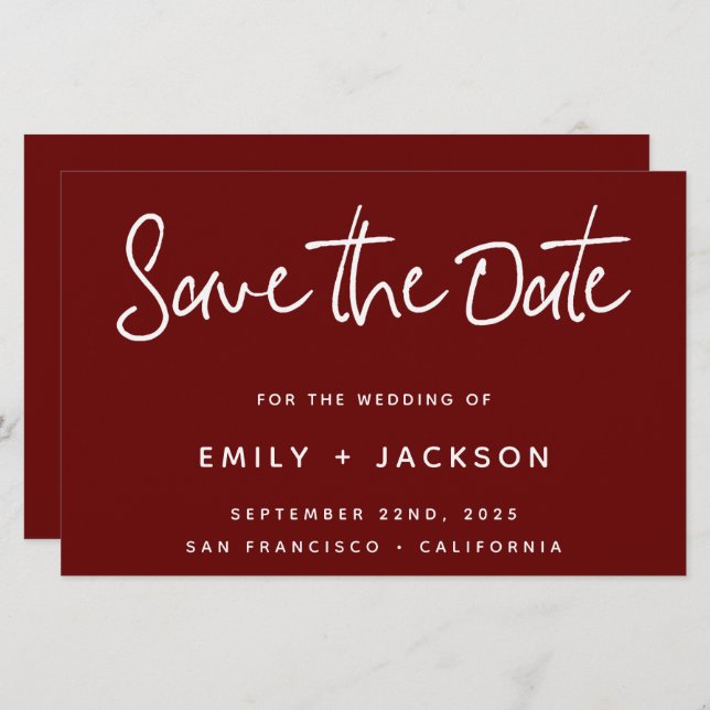 Borda do Orçamento Salvar a Data Convite (Frente/Verso)