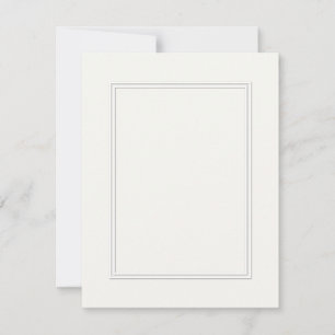 Borda Dupla Branca Sombreada em Papel Branco