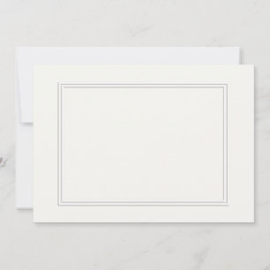 Borda Dupla Sombreada Branca em Branco Papel