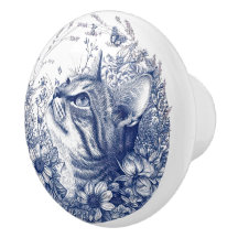 Borda Lavanda e Gato Azul